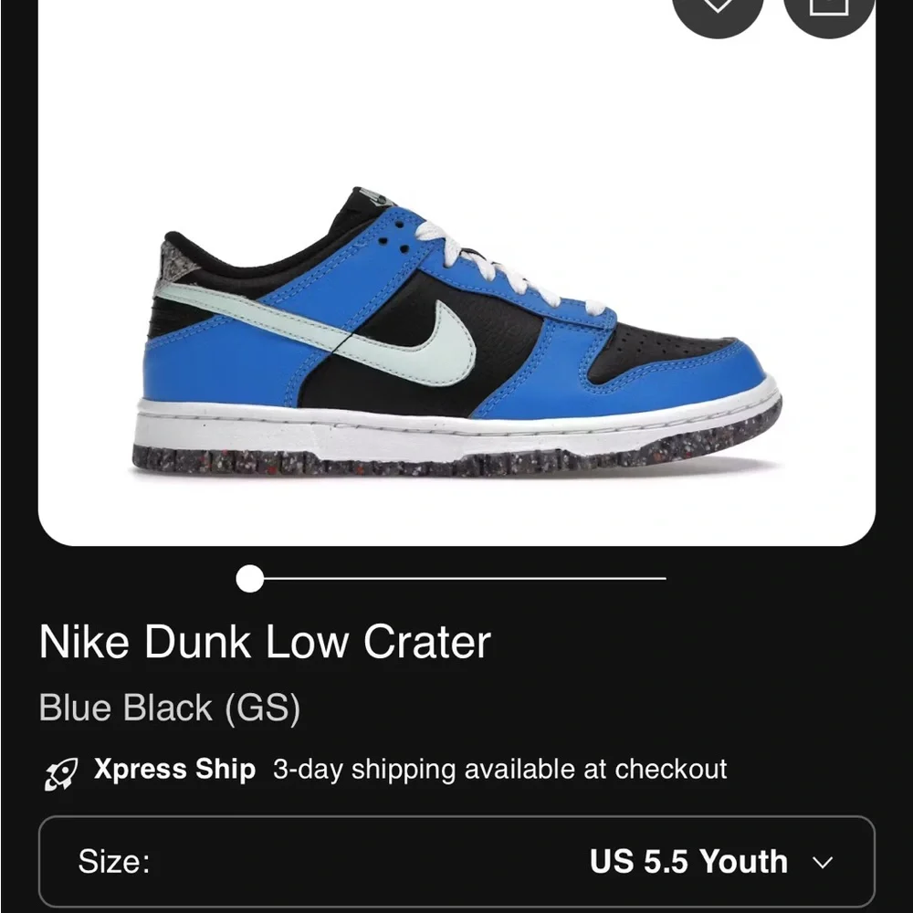 Nike Dunk Low Blue / Black Crater - Picture 5 of 5